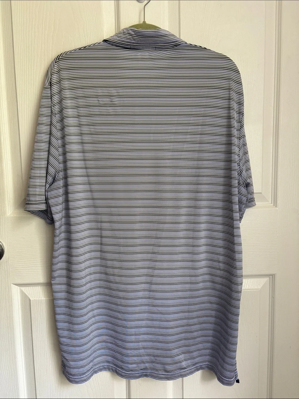 RLX RALPH LAUREN Golf Polo moisture wicking size Large blue striped